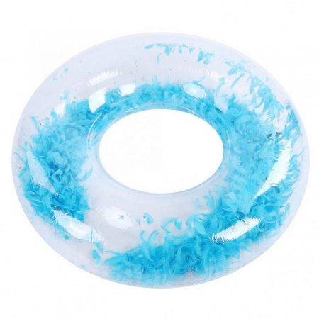 Swimming Ring with Feathers Blue