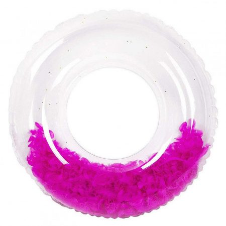 Swimming Ring with Feathers Pink
